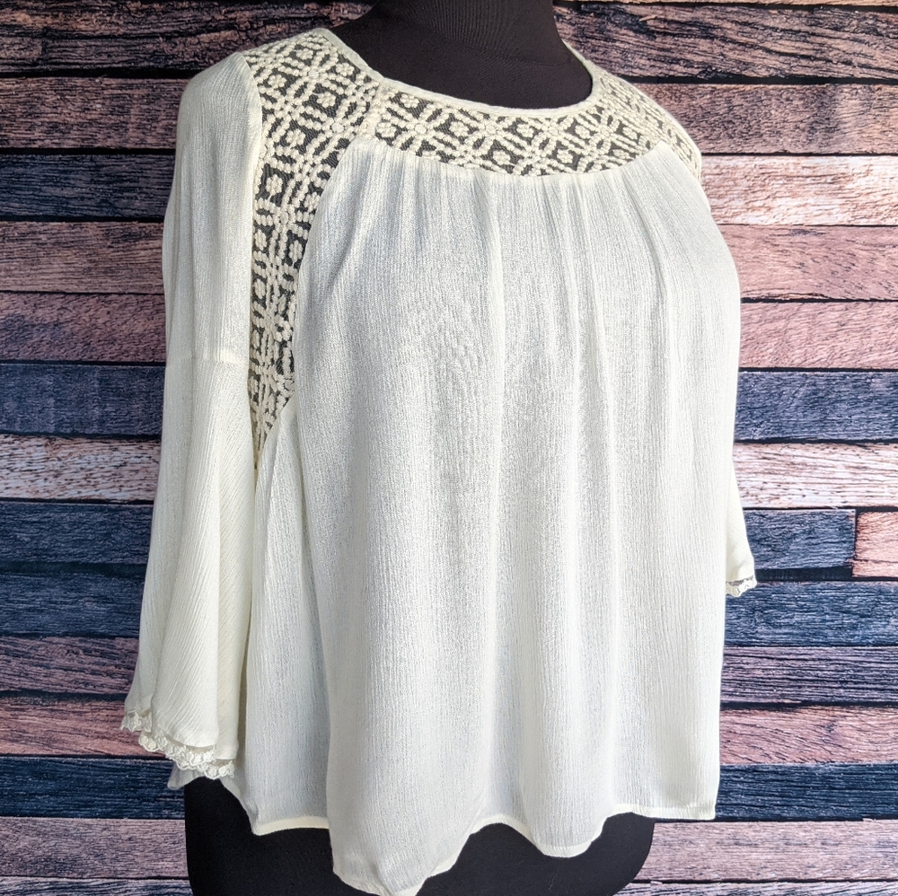 Peasant Breezy Lace Top